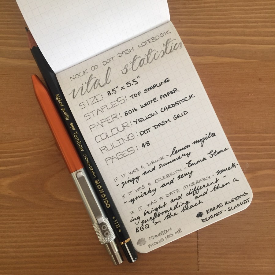 Nock Co Dot Dash Notepad Speed Dating Card